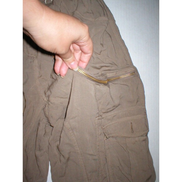 New Womens Designer Pants Italy 40 2 4 Brown Viscose Gaetano Navarra Jogger NWT - Picture 4 of 7